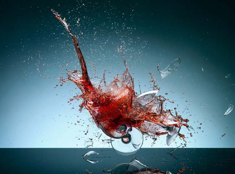Wine glass smash shoot