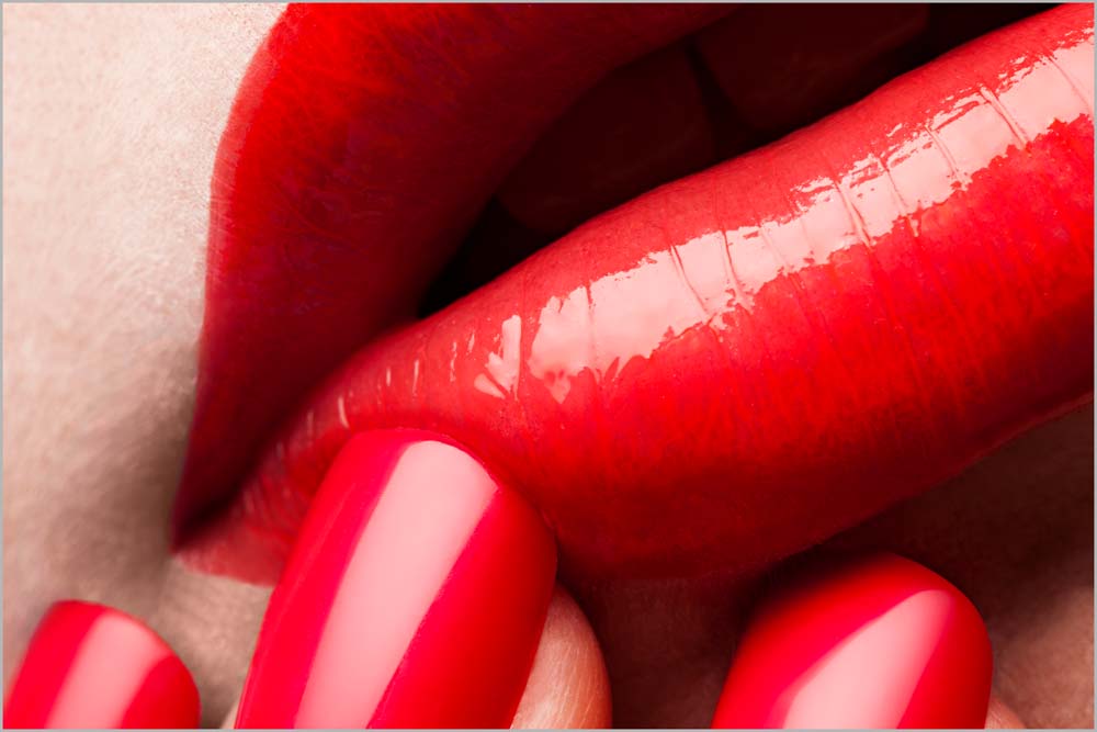Macro photography idea, Close up nails & lips shot by Karl Taylor